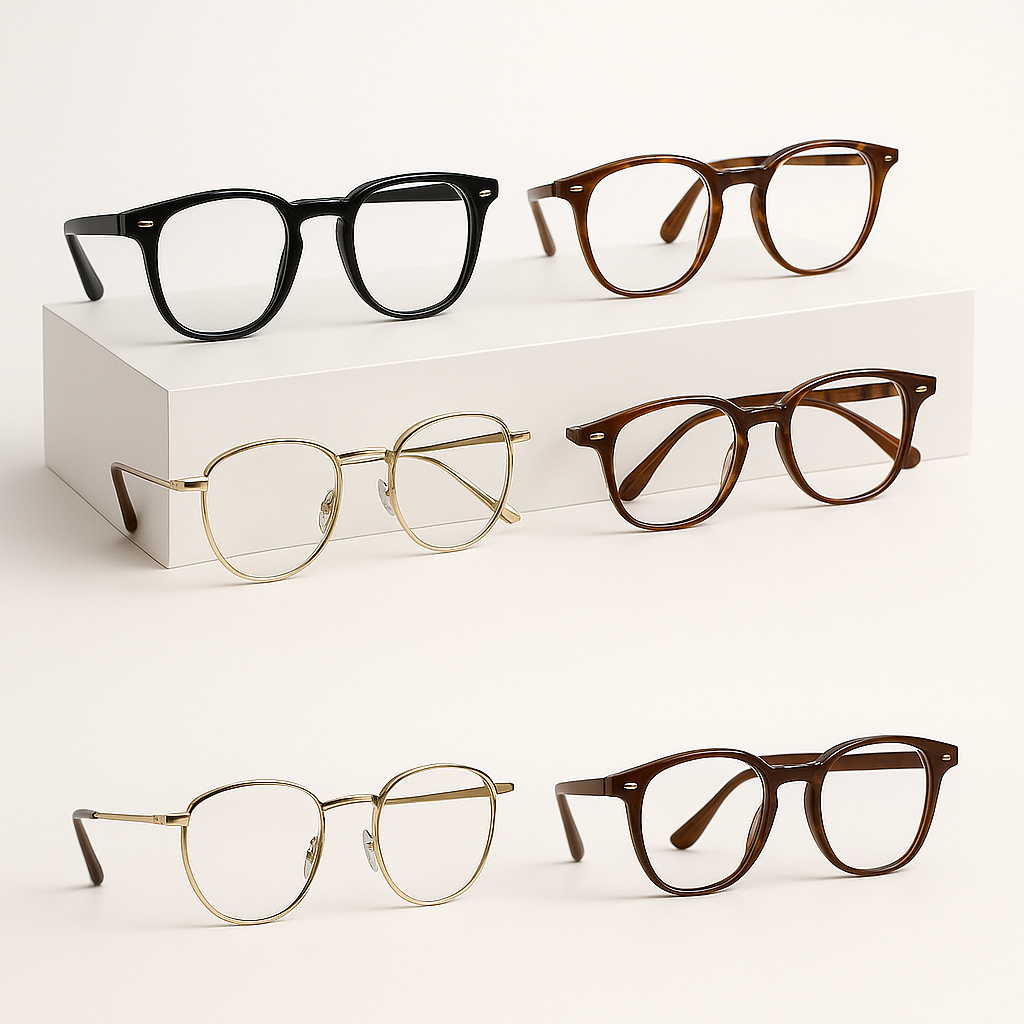 Montures avec verres unifocaux